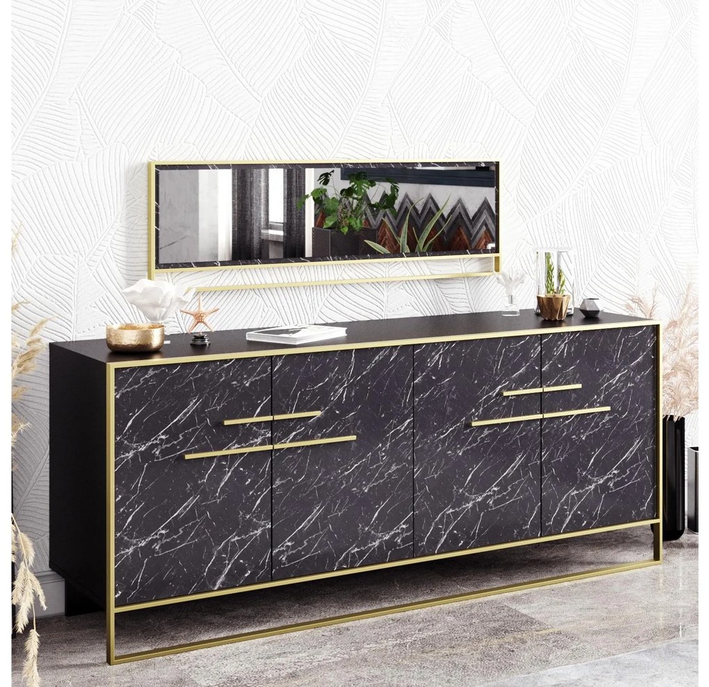 Dulap Pollie (Auriu + Negru). 1088423