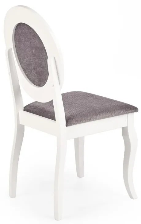 Scaun de bucaterie Barock, gri/alb