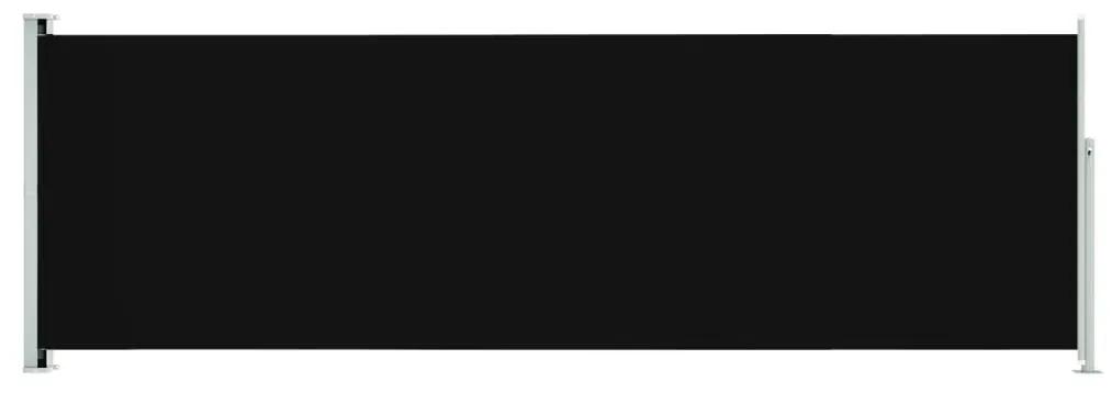 Copertina laterala retractabila de terasa, negru, 200x600 cm Negru, 200 x 600 cm