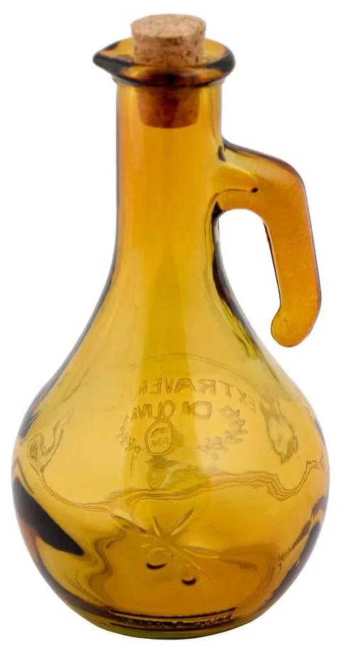 Olivieră din sticlă reciclată Ego Dekor, 500 ml, galben