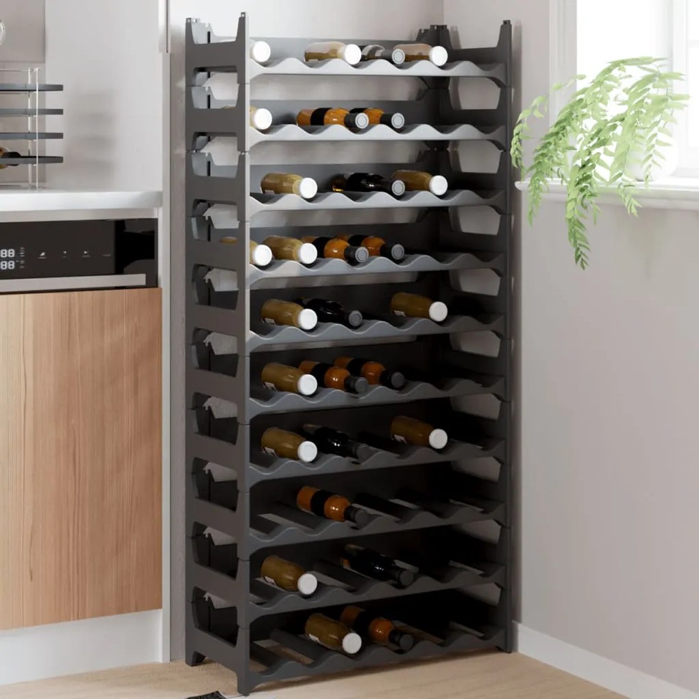 3189183 vidaXL Raft de sticle de vin, pentru 60 sticle, PP, stivuibil