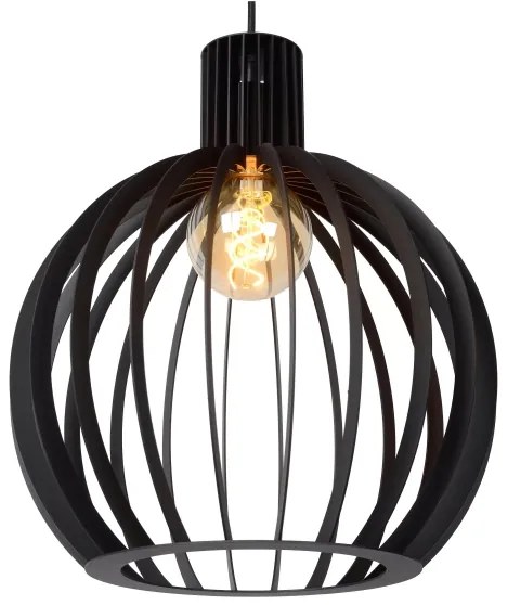 Lustră pe cablu MIKAELA 2xE27/60W/230V neagră Lucide 73400/02/30