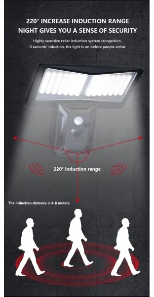 Immax 08482L-Aplică LED solară cu senzor LED/2,6W/5,5V IP65 negru