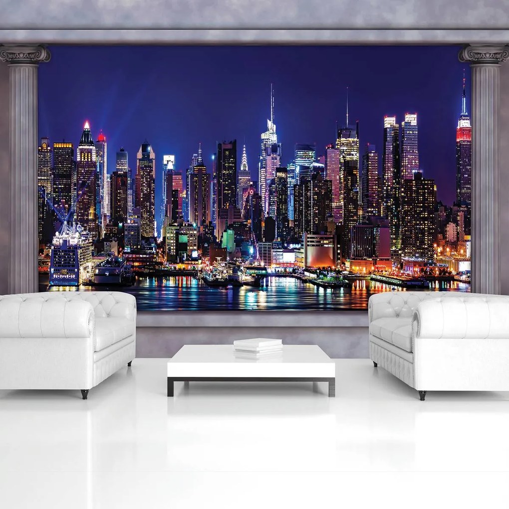 Fototapet - New York noaptea (254x184 cm)