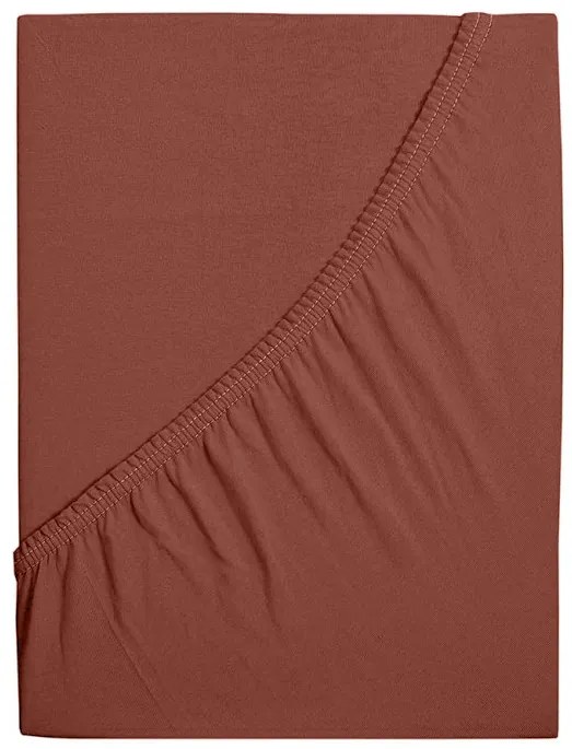 Cearsaf din jerse pentru patut de copii EXCLUSIVE 60x120 cm maro
