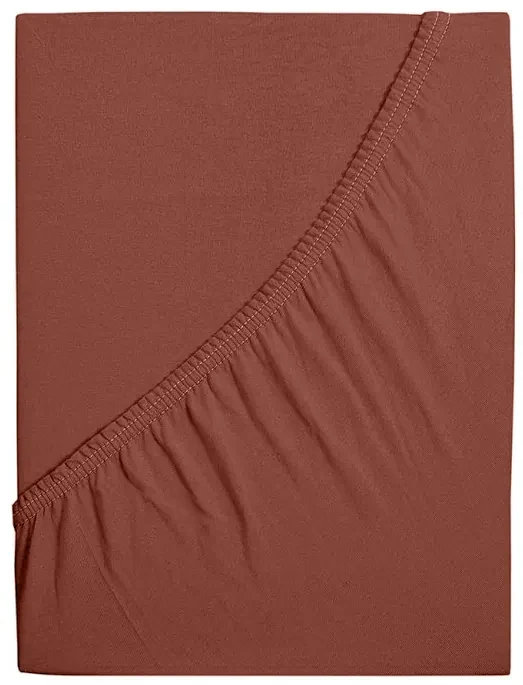 Cearsaf din jerse pentru patut de copii EXCLUSIVE 60x120 cm maro