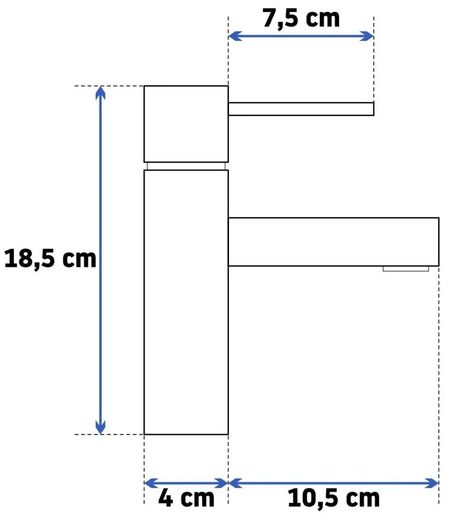 Baterie Tess Negru – H 18,5 cm