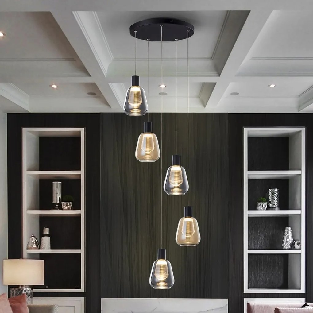 Lustra LED suspendata design modern Carisa 5L