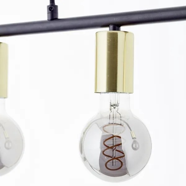 Brilliant - Lustră pe cablu KERRY 5xE27/40W/230V negru/alamă