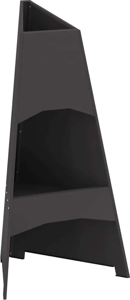 vidaXL Cuptor de foc Negru 50 x 50 x 95 cm Oțel