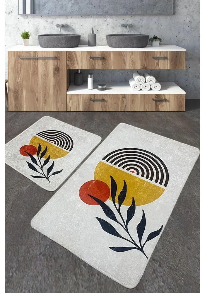 Covorașe de baie gri-deschis 2 buc. 60x100 cm Le Soleil – Foutastic