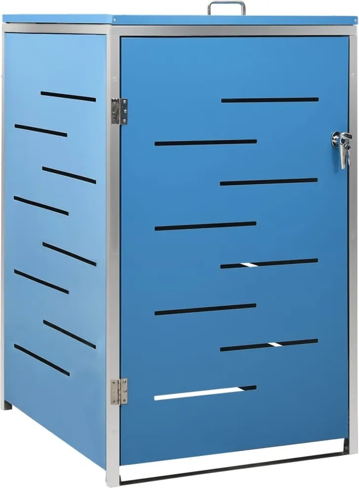 vidaXL Magazie pentru pubelă unică, 69x77,5x112,5 cm, oțel inoxidabil