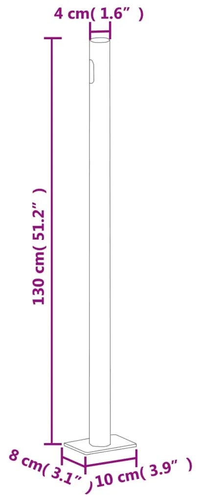 Copertina laterala retractabila de terasa, crem, 220x500 cm Crem, 220 x 500 cm
