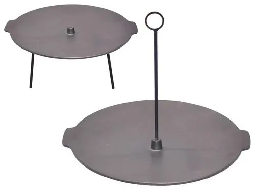 Disc grill BBQ + suport suspendabil 45cm, fonta Perfect Home 15604