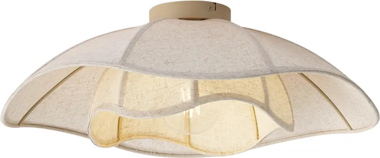 Plafonieră Japandi bej din material textil 55cm - Haru