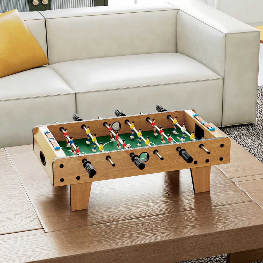 HOMCOM Masă de fotbal pentru copii de peste 6 ani 2 mingi 18 jucători 69 x 37 x 24 cm | Aosom Romania