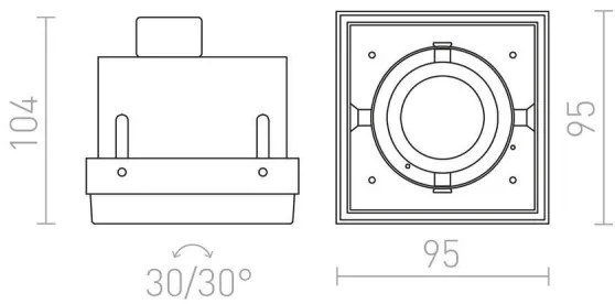 Spot încastrat ELECTRA 1xGU10/50W/230V RED-Design Rendl-R12052