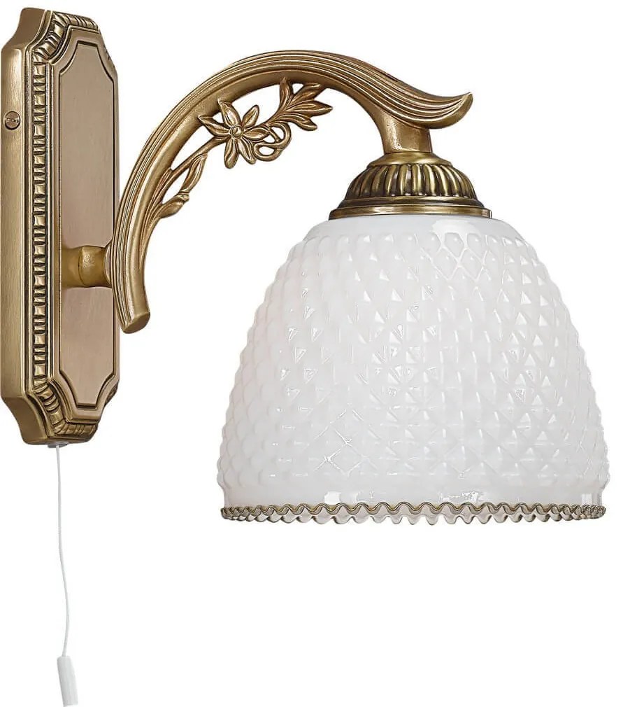 Aplica de perete clasica design italian din alama si sticla 8601 RA-A. 8601/1