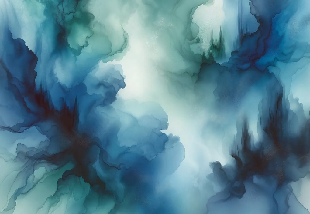 Fototapet - Ceață albastră abstractă (147x102 cm)