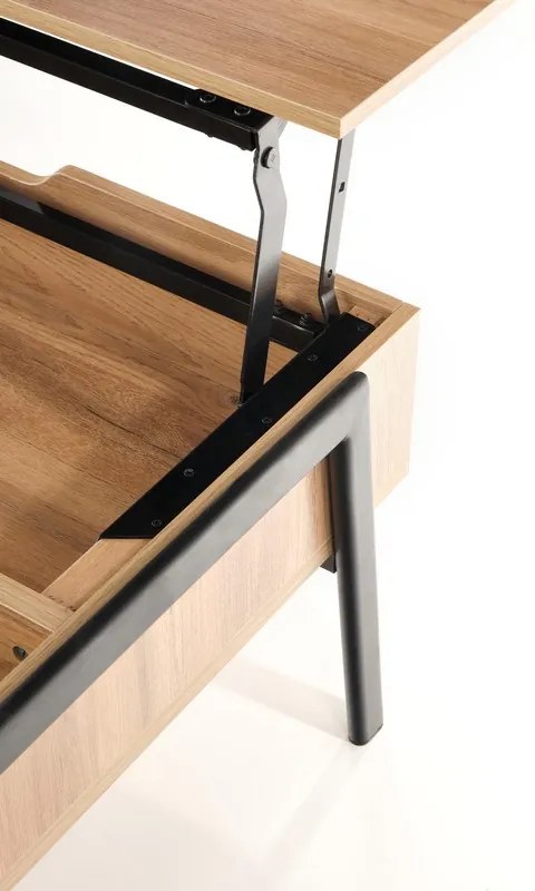 Masa de cafea Podium, lemn natural/negru