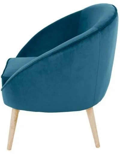 Fotoliu SAFIR din Catifea Albastru Inchis - Catifea Albastru Inchis Lungime (75 cm) x Latime (66 cm) x Inaltime (76 cm)