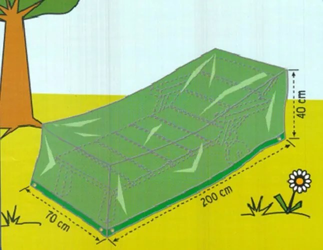 Husă pentru șezlong de grădină, 200 x 70 x 40 cm