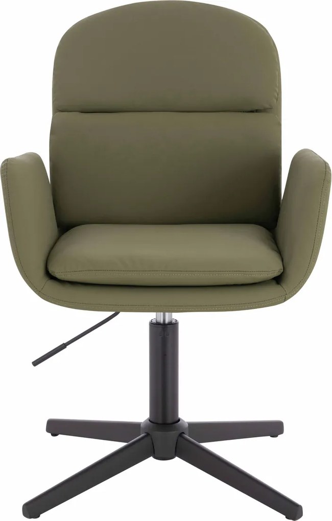 HR480CROSS Scaun Khaki Piele Ecologica Premium Soft cu Bază Neagră