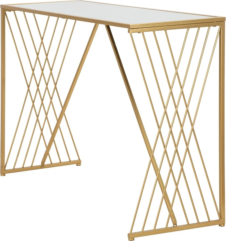 Consola Easy, Mauro Ferretti, 120x40x80 cm, fier, auriu