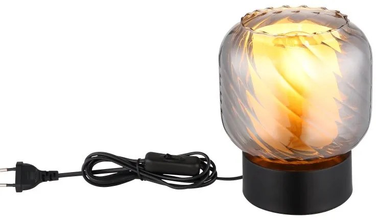 Lampa de masa sticla fumurie XIA pentru dormitor