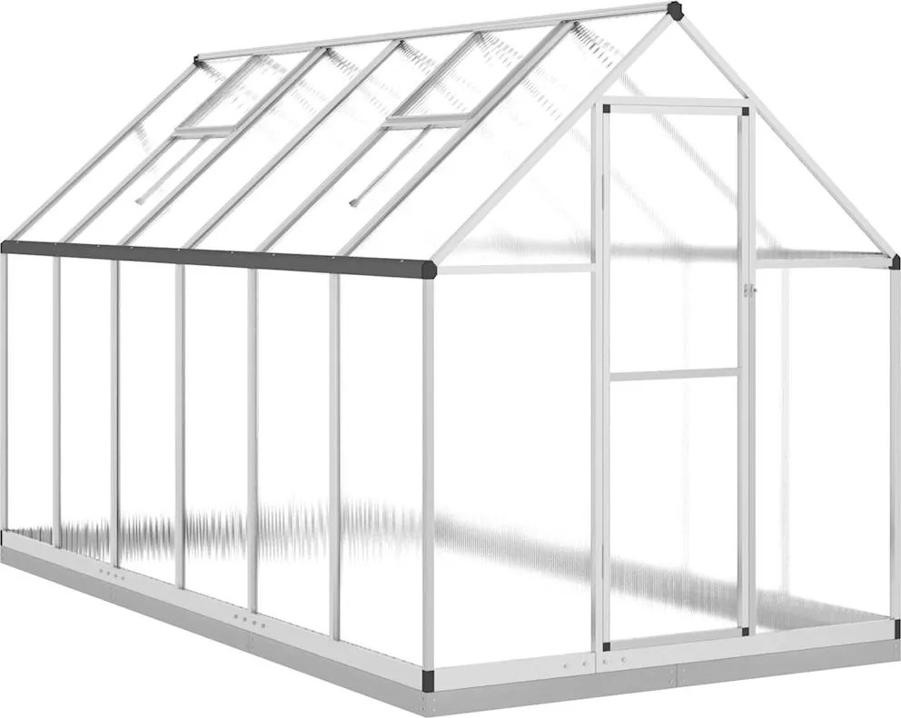 vidaXL Sere cu cadru de bază, argintiu, 334x169x202 cm, aluminiu