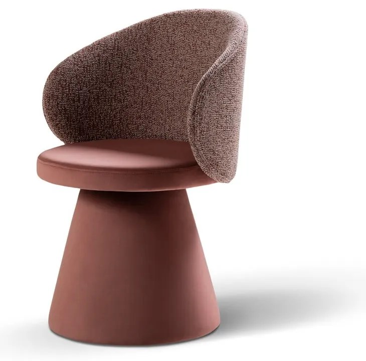 Fotoliu roz cu tapițerie din catifea Inez – Micadoni