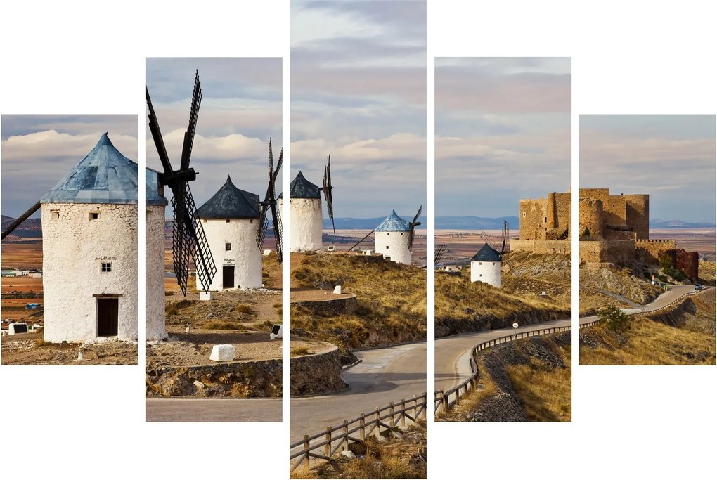 Tablou - Morile de vânt din Consuegra, Spania (150x105 cm)