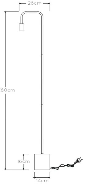 Lampadar LORIN 1xE27/40W/230V negru Lucide 45765/01/30