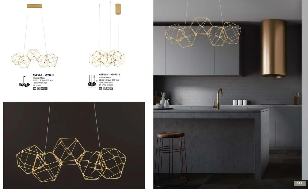 Lustra LED moderna design deosebit NEBULA 47cm