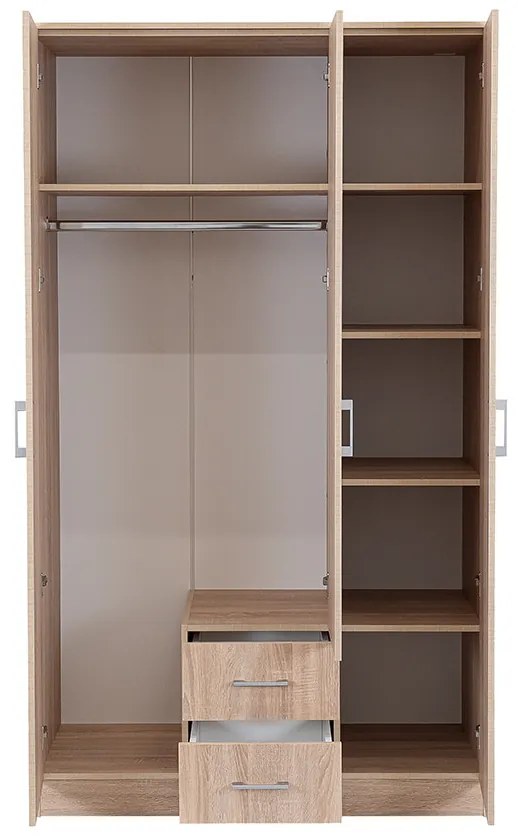 Dulap Miami 120x205 cm stejar sonoma-stejar sonoma