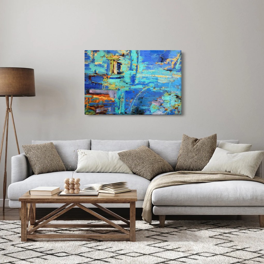 Tablou - pictură abstractă în ulei (90x60 cm)