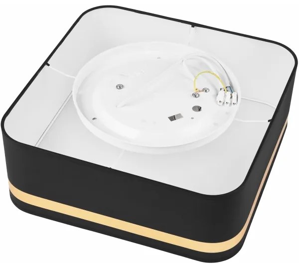 Plafonieră SIRJA SQUARE 2xE27/60W/230V 35x35 cm negru