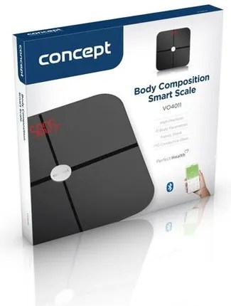 Cântar cu diagnostic personal Concept VO4011 PERFECT HEALTH, negru