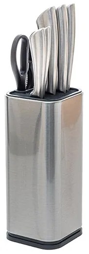 Set cutite Style, inox, 5 cutite, foarfeca universala, suport inox