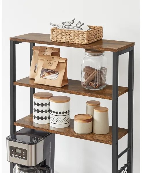 Etajeră MARGE maro/negru