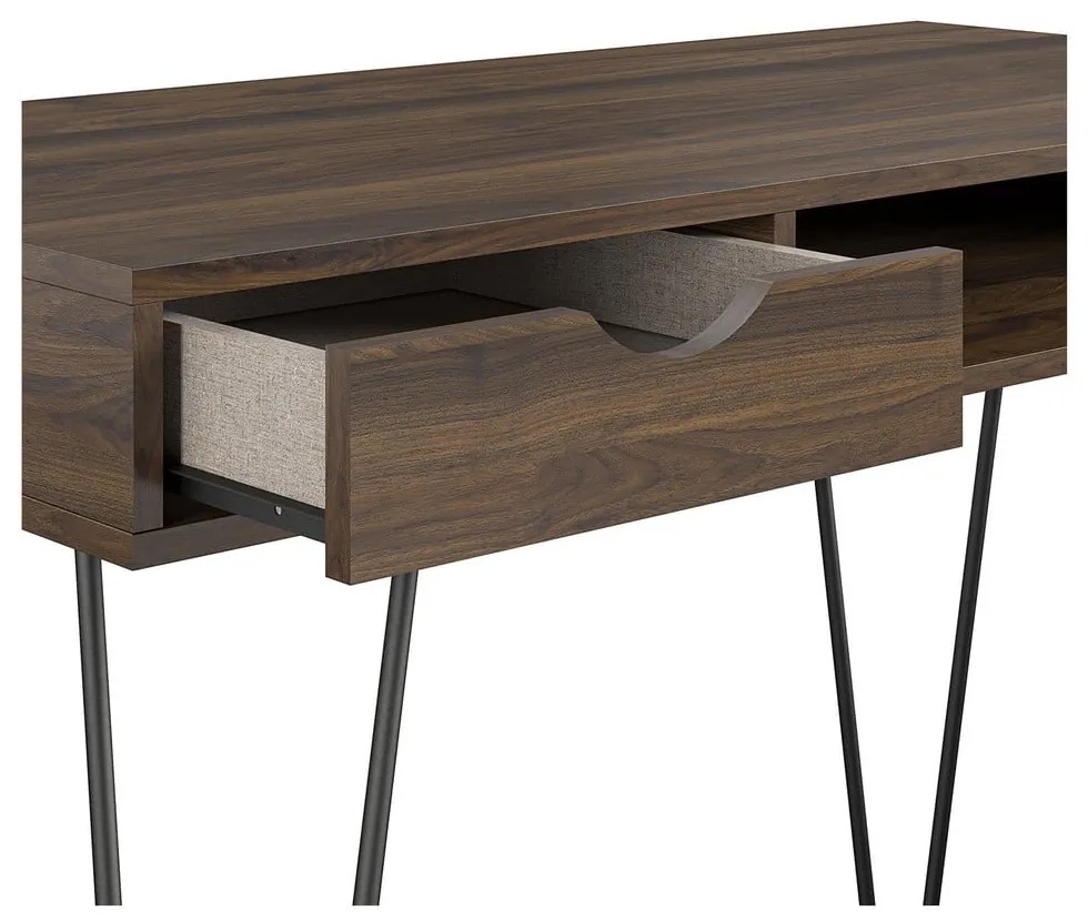 Birou cu aspect de lemn de nuc 49x104 cm Concord – Novogratz