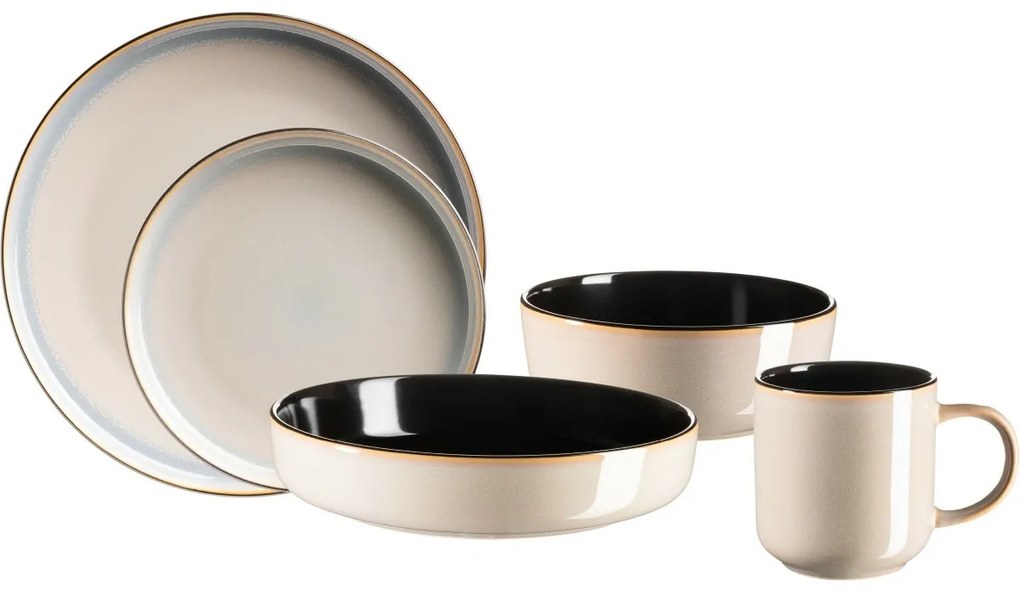 Set de masă Mäser 10 piese ALENIA, bej