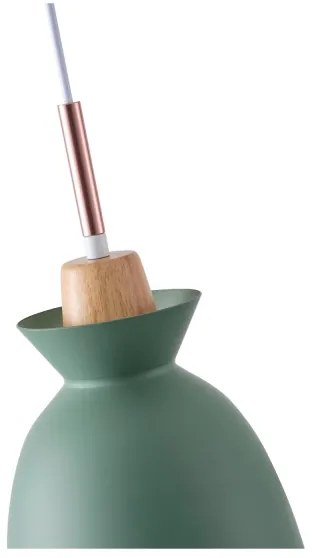 Lustră pe cablu 1xE27/15W/230V verde pr. 19,5 cm