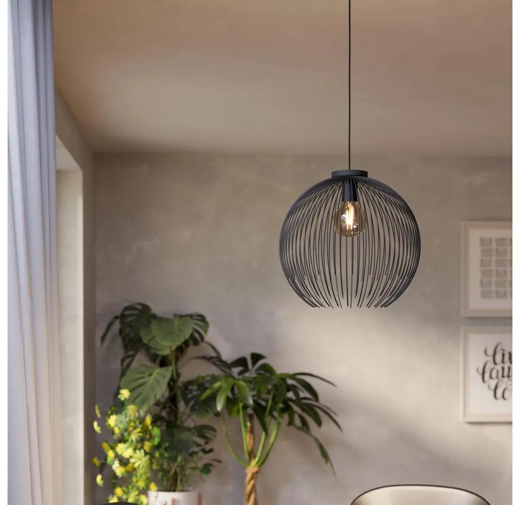 Lustră pe cablu Eglo 901002 VENEZUELA 1xE27/40W/230V negru