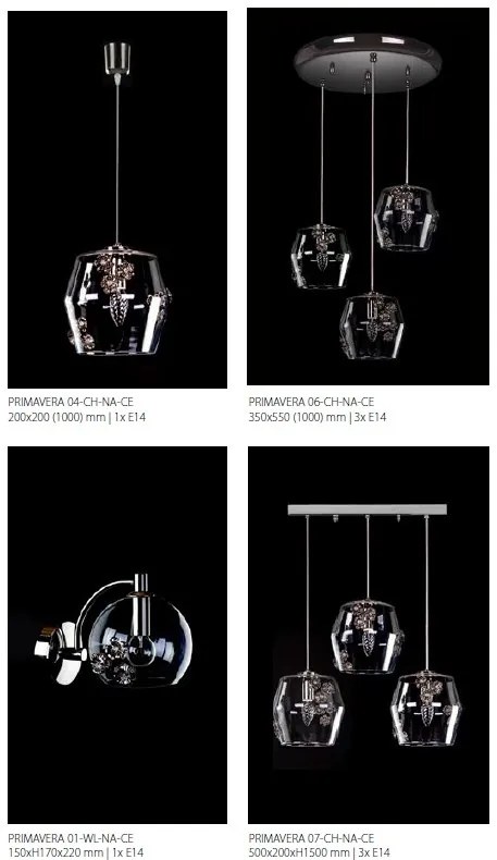 Lustra, Pendul design LUX decorativ PRIMAVERA 01-CH