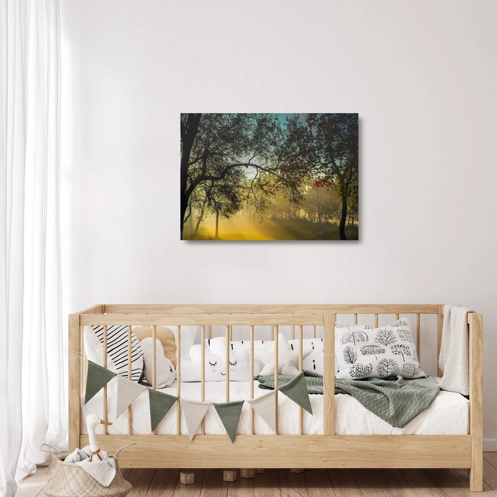 Tablou pe sticlă cu răsărit de soare (70x50 cm)
