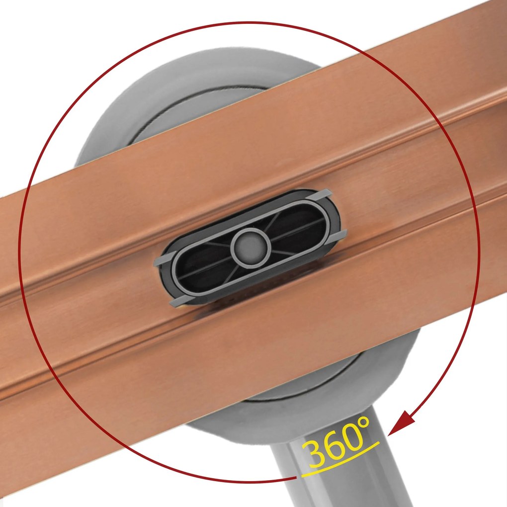 Rigola dus REA Neox Slim pro Brushed l.Copper 70