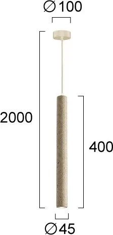 Lustră LED suspendată pe cablu LEONARD LED/7W/230V bej