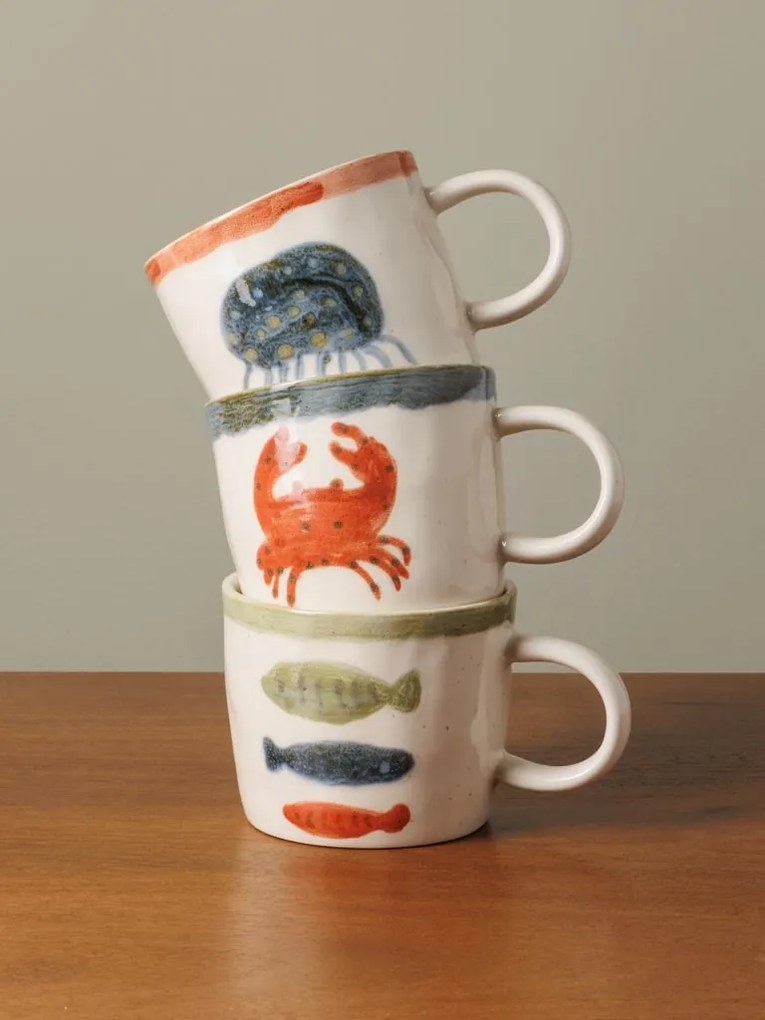Set 3 cani din ceramica, "Mare Amore"