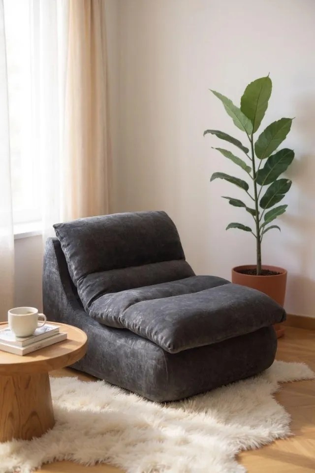 Fotoliu Memory Foam HD Relax | Design Modular | 5 Culori Disponibile | Moises (Culoare: Bej)